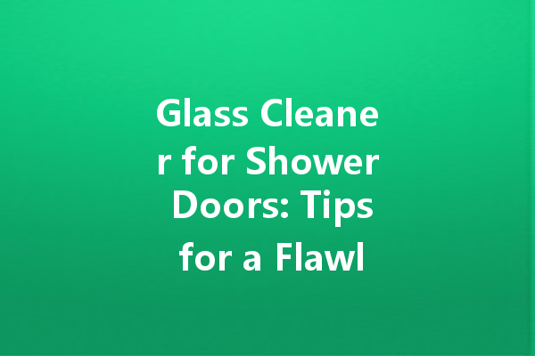 Glass Cleaner for Shower Doors: Tips for a Flawless Reflection