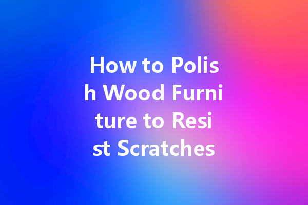 How to Polish Wood Furniture to Resist Scratches and Damage: Essential Tips for Lasting Beauty