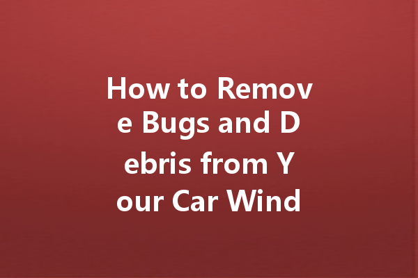 How to Remove Bugs and Debris from Your Car Windows with Glass Cleaner