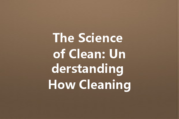 The Science of Clean: Understanding How Cleaning Agents Work