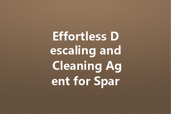 Effortless Descaling and Cleaning Agent for Sparkling Ceramic Tiles