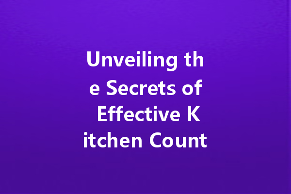 Unveiling the Secrets of Effective Kitchen Countertop Cleaners: A Comprehensive Guide