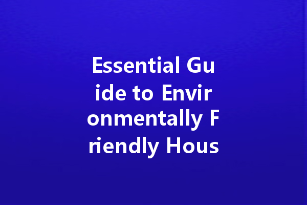 Essential Guide to Environmentally Friendly Household Cleaning Agents